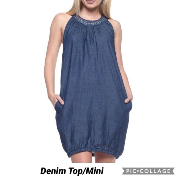Blu Trends Tops - Dark Denim Top/Mini